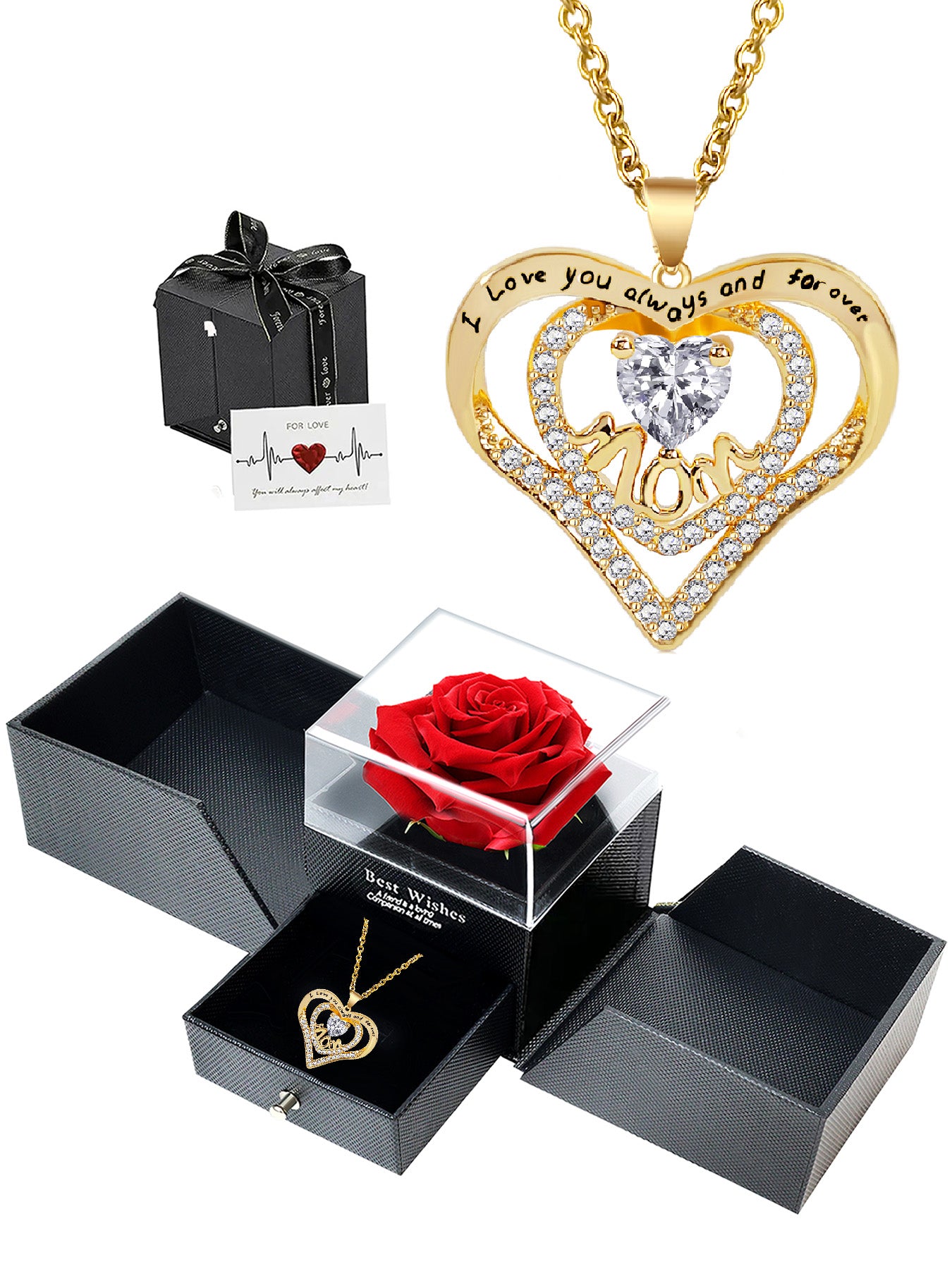 Simple mom design heart-shaped necklace, anniversary gift for mom and grandma, Mother's Day gift, party fashion jewelry, mom women's necklace, gift for girlfriend, mother and wife, anniversary gift, women's mother necklace, women's jewelry gift