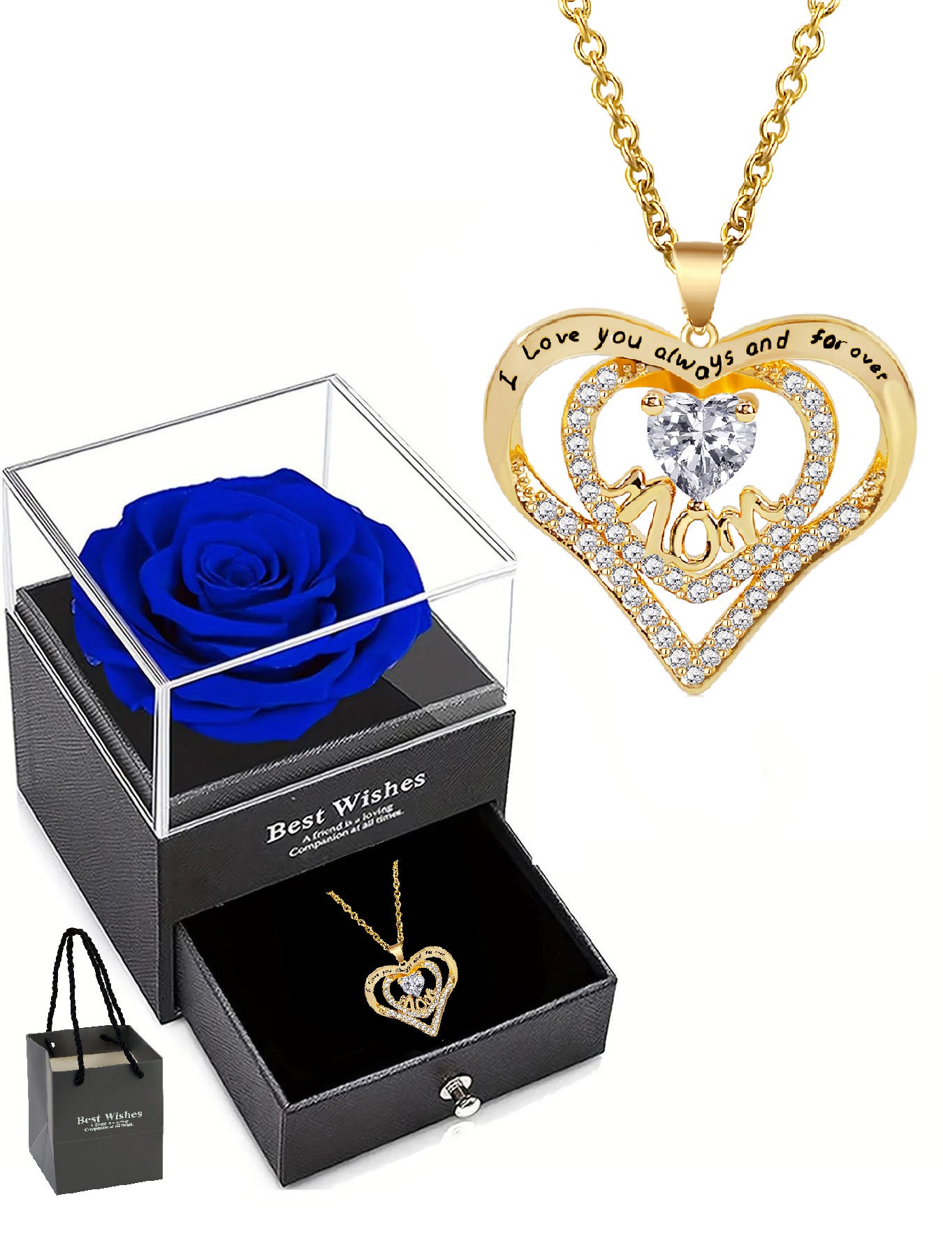 Exquisite mom design heart-shaped necklace, anniversary gift for mom and grandma, Mother's Day gift, party fashion jewelry, mom women's necklace, gift for girlfriend, mother and wife, anniversary gift, women's mother necklace, women's jewelry gift
