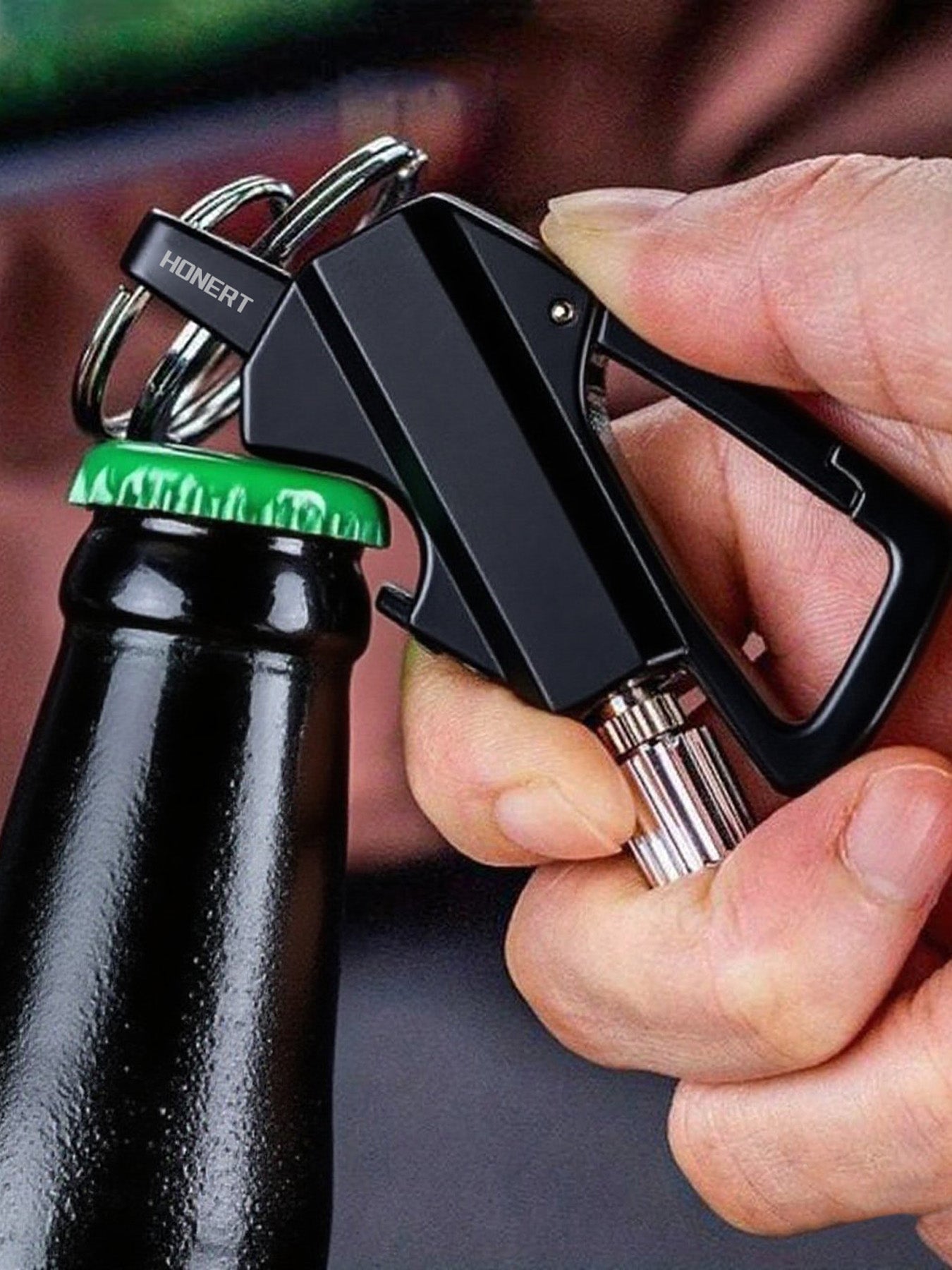 运动多功能钥匙扣,户外 比赛钥匙扣开瓶器,永久性,金属,防水,适合远足和露营,父亲礼物