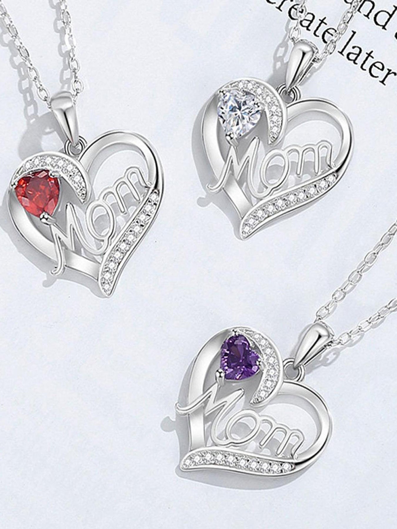 Double heart love design pendant necklace, women's mother necklace, women's rose gift box necklace, Mother's Day gift, holiday gift for mother, grandmother, anniversary gift, gift for wife, Mother's Day gift for mother, jewelry birthday gift for women
