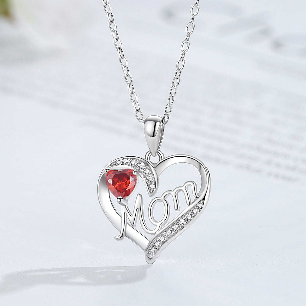 Double heart love design pendant necklace, women's mother necklace, women's rose gift box necklace, Mother's Day gift, holiday gift for mother, grandmother, anniversary gift, gift for wife, Mother's Day gift for mother, jewelry birthday gift for women