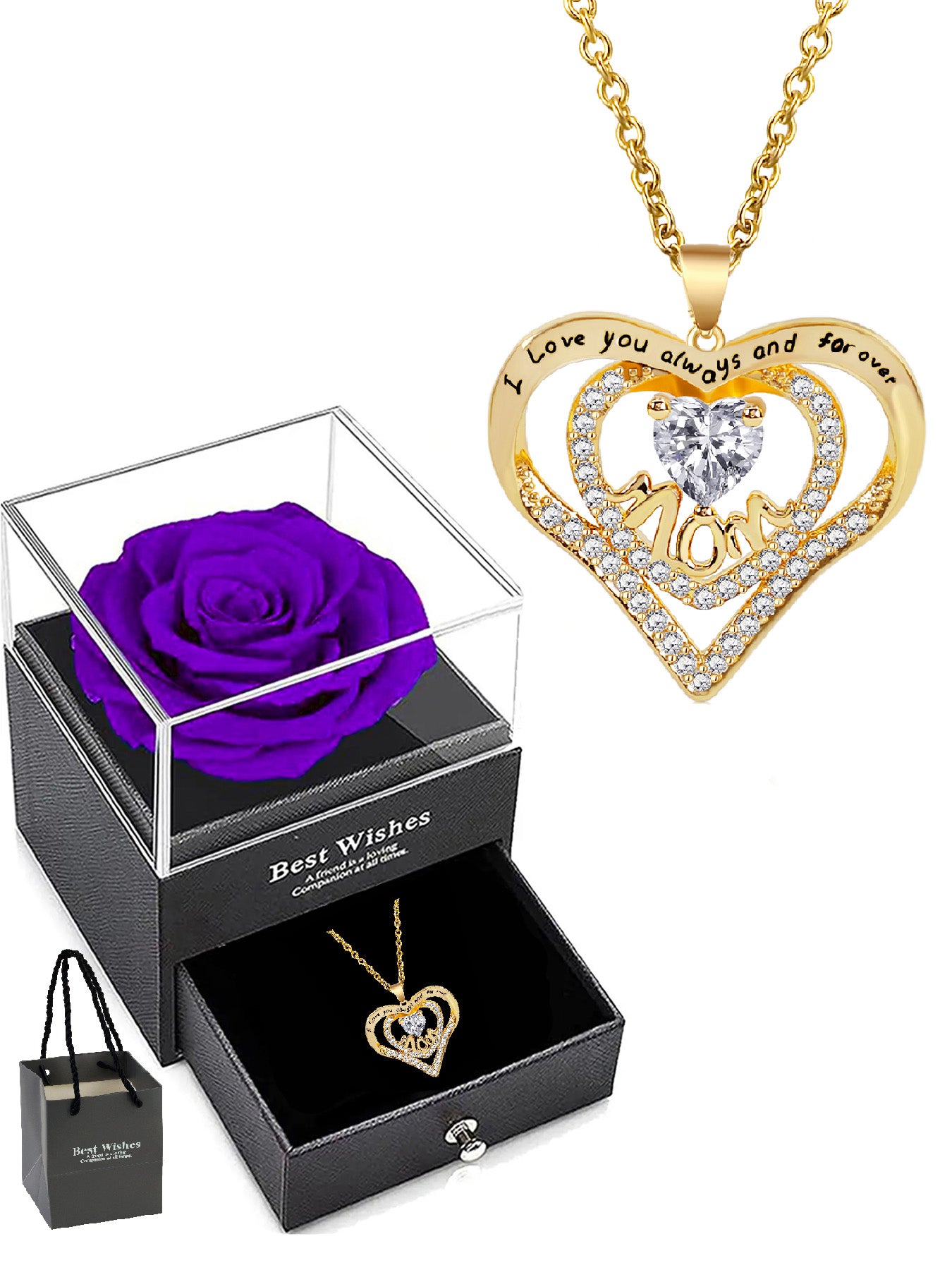 Exquisite mom design heart-shaped necklace, anniversary gift for mom and grandma, Mother's Day gift, party fashion jewelry, mom women's necklace, gift for girlfriend, mother and wife, anniversary gift, women's mother necklace, women's jewelry gift