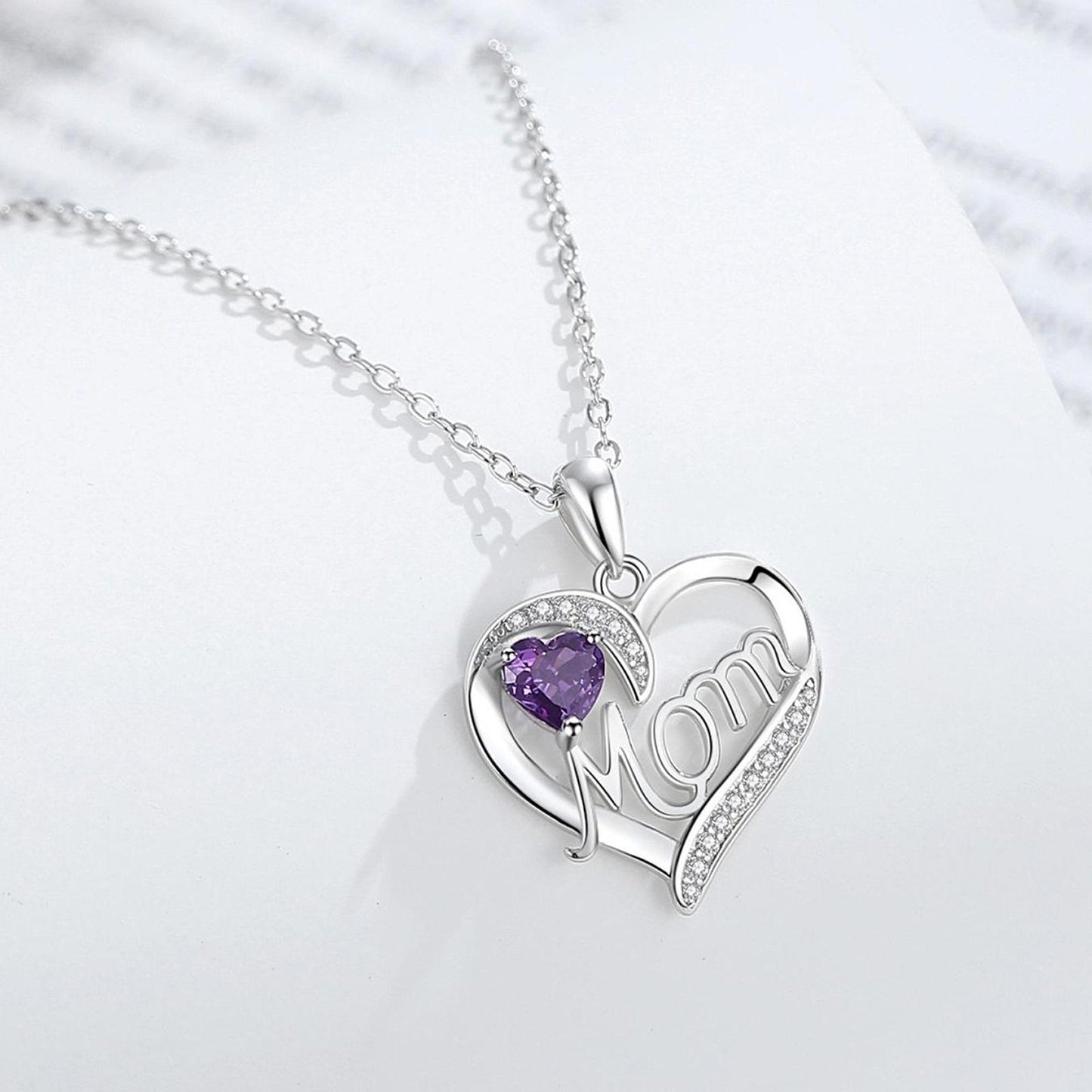 Fashionable design double heart love pendant necklace with apple rose gift box, women's mother necklace, women's rose gift box necklace, Mother's Day gift, holiday gift for mother and grandmother, gift for wife, Mother's Day gift for mother, jewelry birth