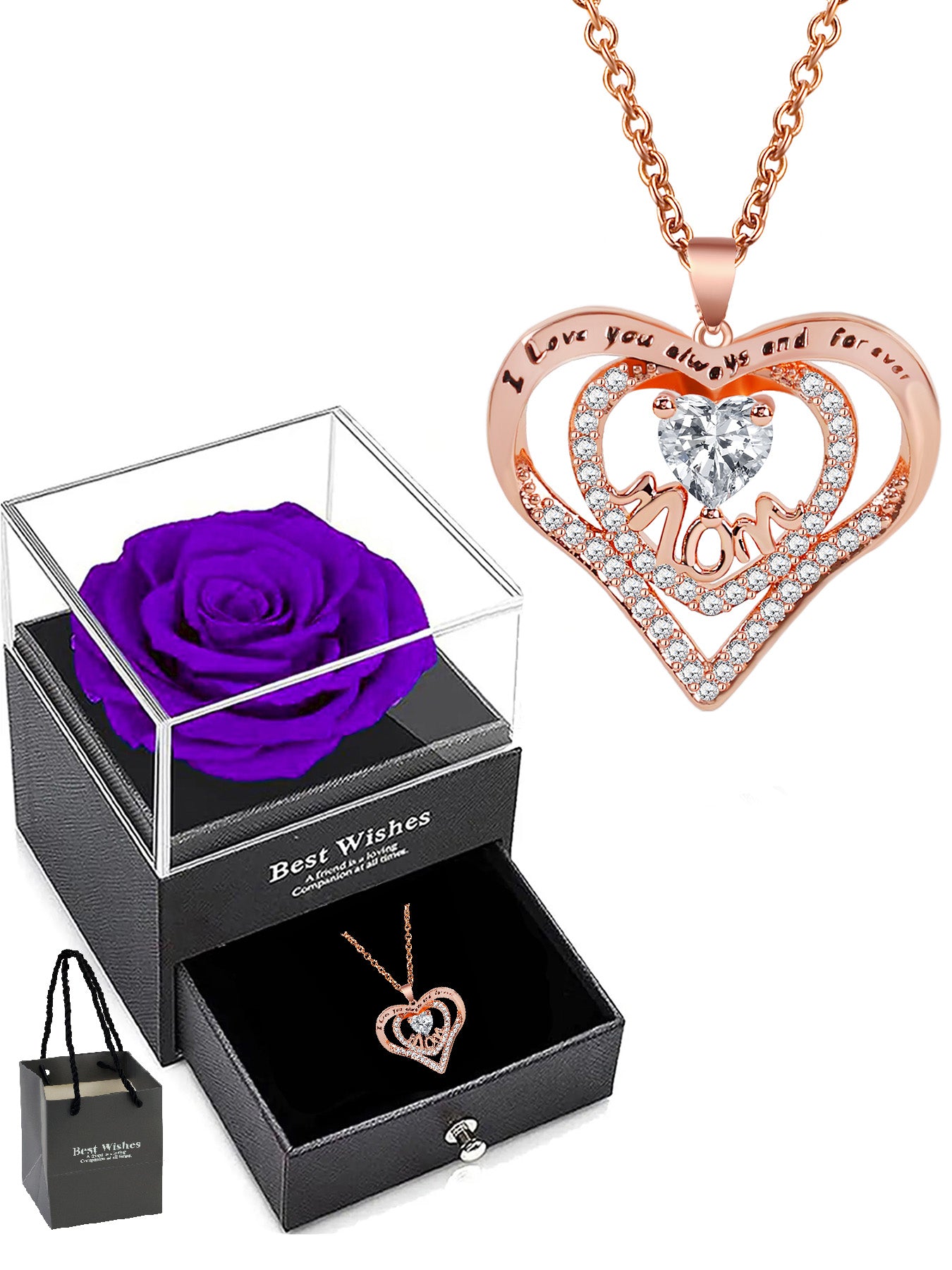 Exquisite mom design heart-shaped necklace, anniversary gift for mom and grandma, Mother's Day gift, party fashion jewelry, mom women's necklace, gift for girlfriend, mother and wife, anniversary gift, women's mother necklace, women's jewelry gift