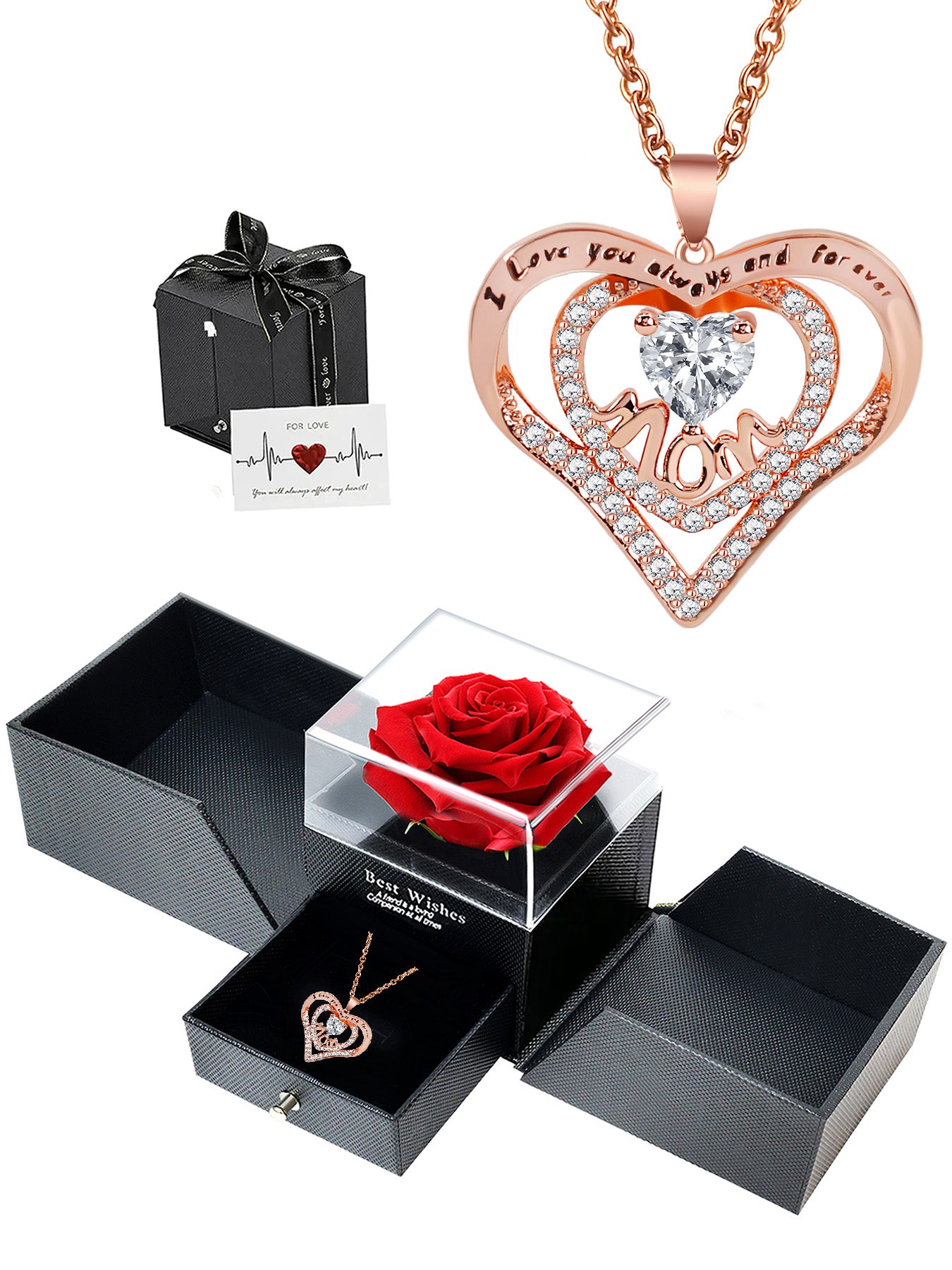 Simple mom design heart-shaped necklace, anniversary gift for mom and grandma, Mother's Day gift, party fashion jewelry, mom women's necklace, gift for girlfriend, mother and wife, anniversary gift, women's mother necklace, women's jewelry gift