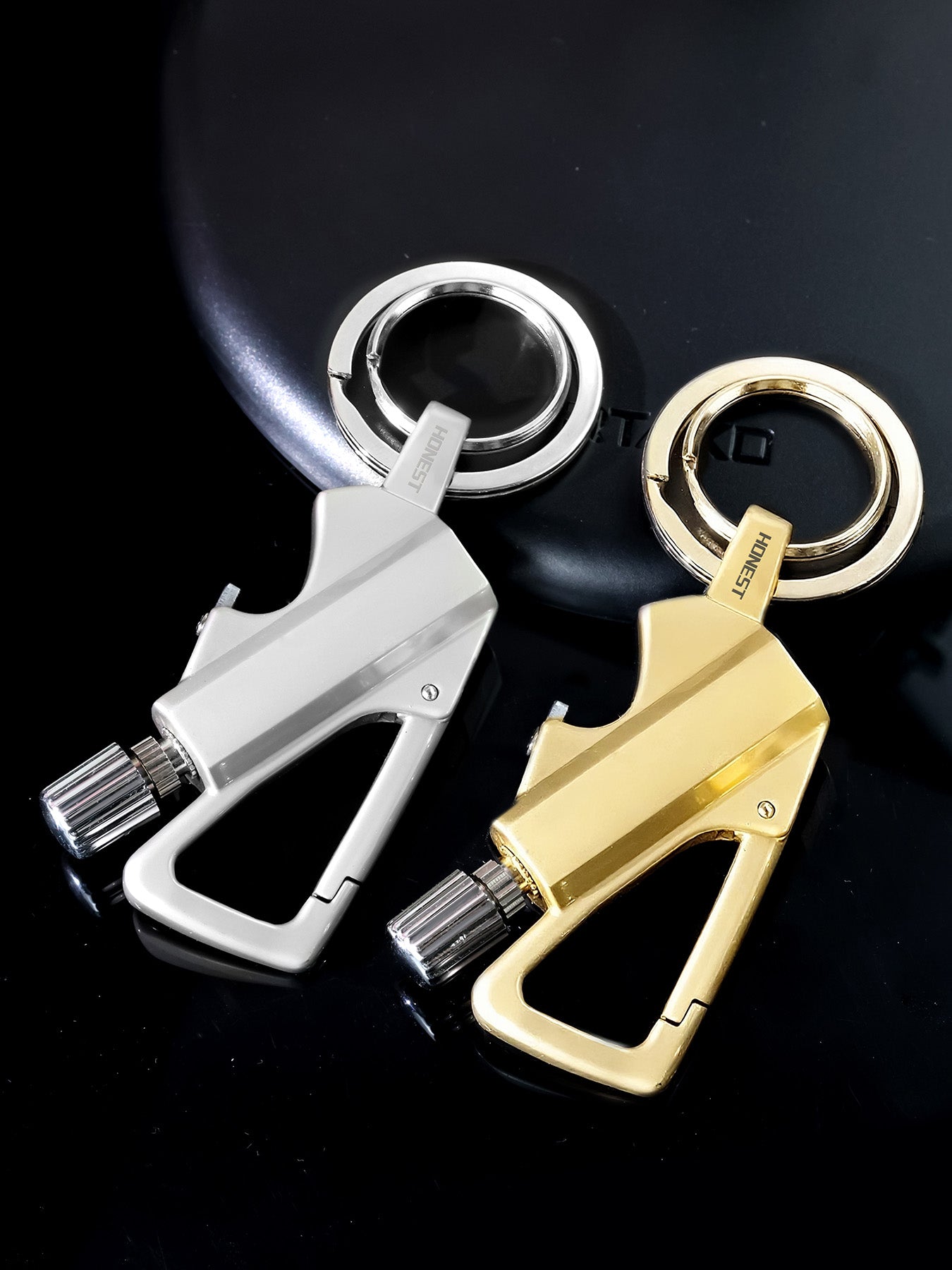 运动多功能钥匙扣，户外 比赛钥匙扣开瓶器，永久性，金属，防水，适合远足和露营，父亲礼物