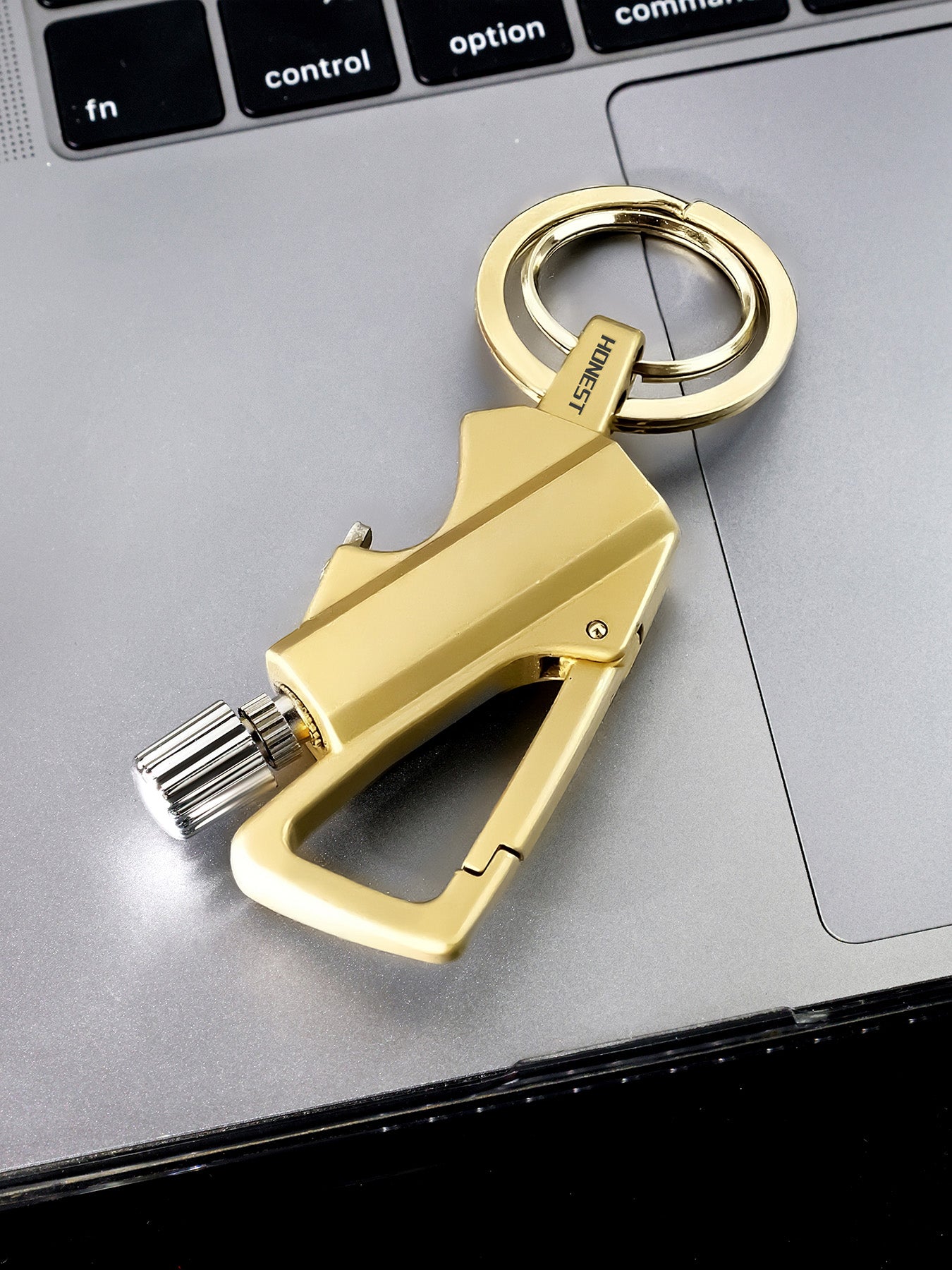 运动多功能钥匙扣，户外 比赛钥匙扣开瓶器，永久性，金属，防水，适合远足和露营，父亲礼物