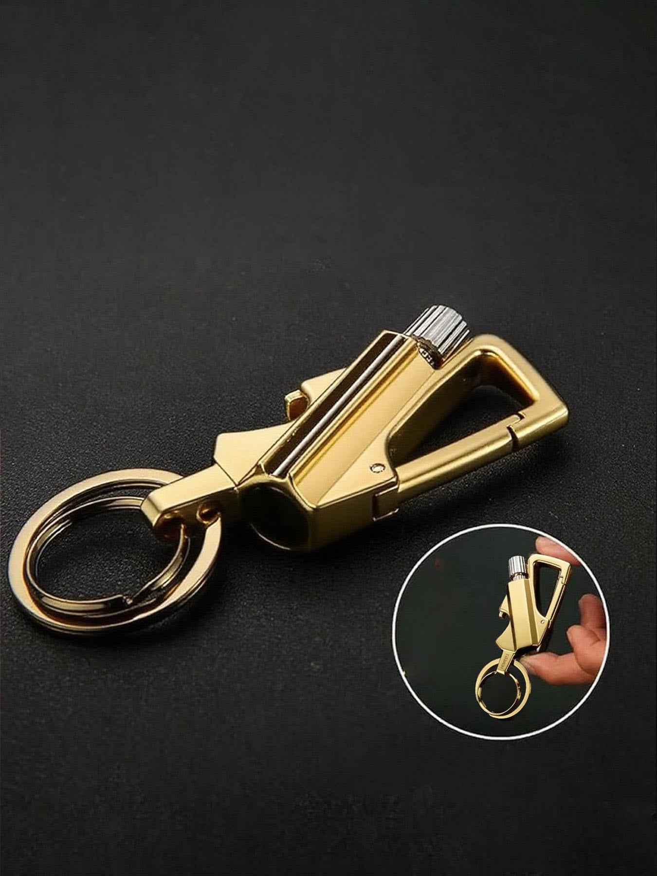 运动多功能钥匙扣，户外 比赛钥匙扣开瓶器，永久性，金属，防水，适合远足和露营，父亲礼物