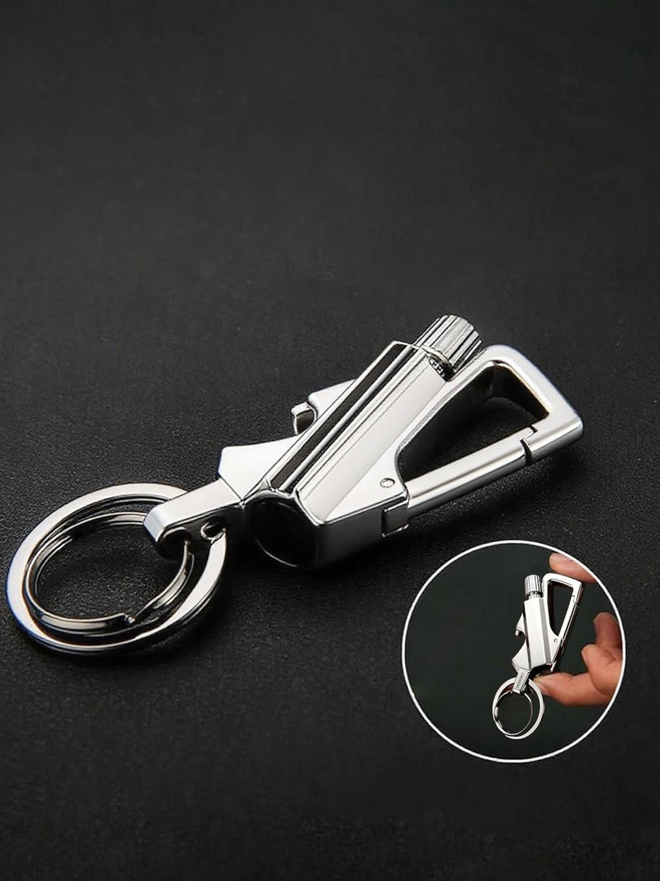 运动多功能钥匙扣，户外 比赛钥匙扣开瓶器，永久性，金属，防水，适合远足和露营，父亲礼物