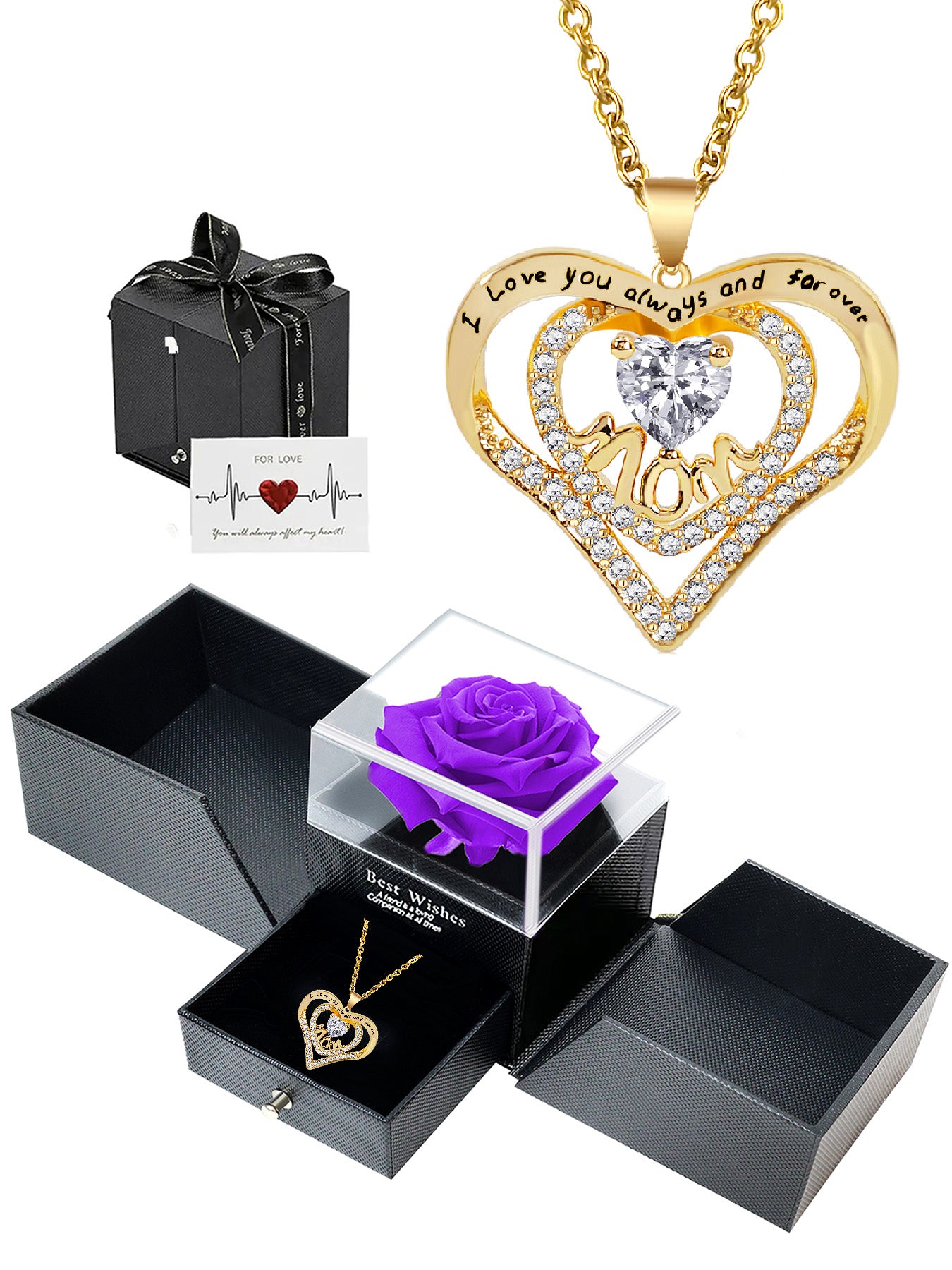 Simple mom design heart-shaped necklace, anniversary gift for mom and grandma, Mother's Day gift, party fashion jewelry, mom women's necklace, gift for girlfriend, mother and wife, anniversary gift, women's mother necklace, women's jewelry gift