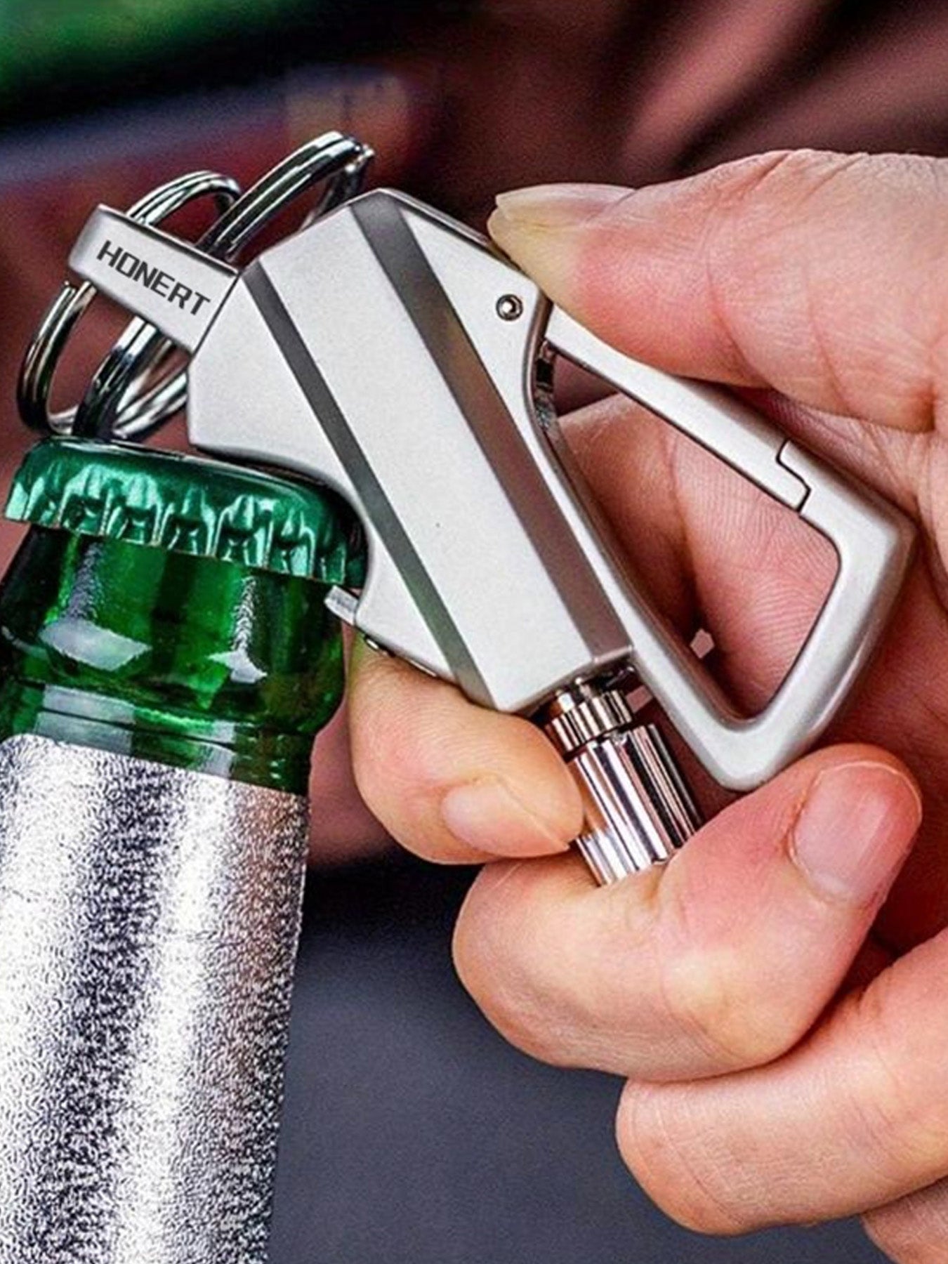 运动多功能钥匙扣，户外 比赛钥匙扣开瓶器，永久性，金属，防水，适合远足和露营，父亲礼物